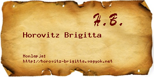 Horovitz Brigitta névjegykártya